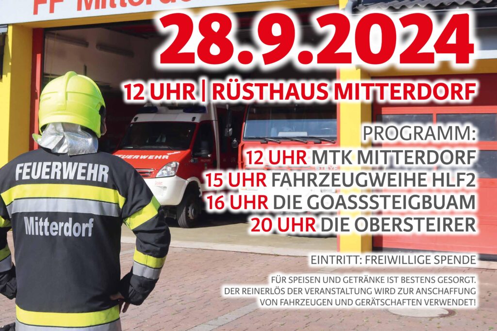 Feuerwehr Fest 28.09.2024!